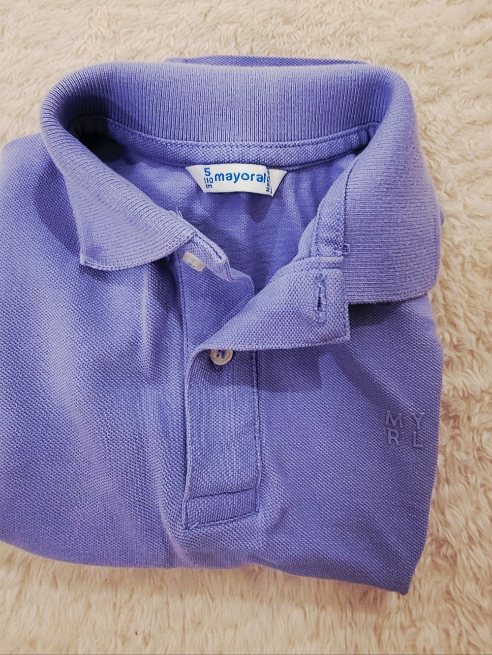 Mayoral boy's polo shirt lilac 5t